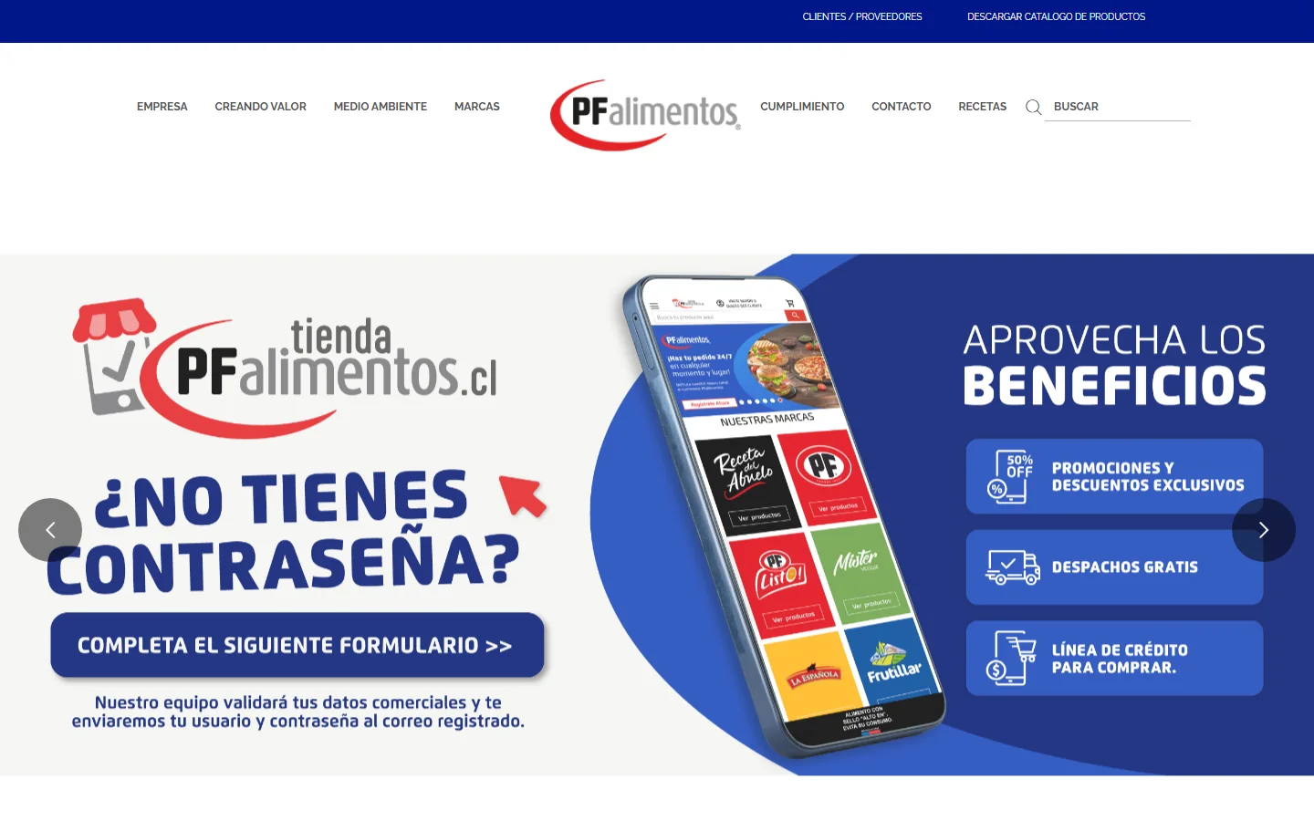 PFAlimentos Portal Proveedores